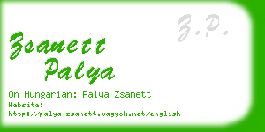 zsanett palya business card